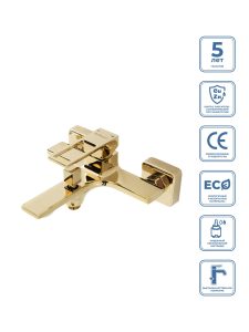 Смеситель для ванны и душа BelBagno LUCE LUC-VAS-ORO