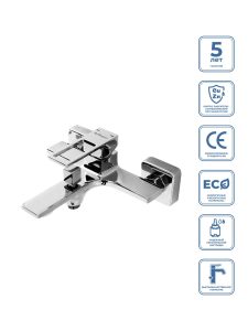 Смеситель для ванны и душа BelBagno LUCE LUC-VAS-CRM