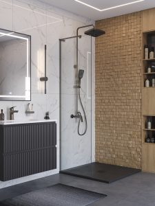 Душевая перегородка BelBagno UNO-L-1-TB-70-C-GM