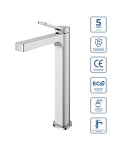 Смеситель для накладной раковины без донного клапана BelBagno ALBANO-LMC-CRM-W0