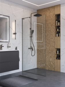 Душевая перегородка BelBagno UNO-L-1-TB-110-C-GM