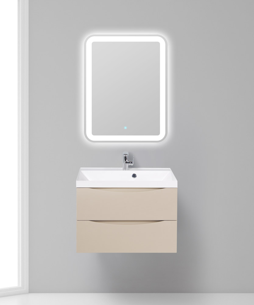 Тумба с раковиной подвесная BelBagno MARINO 70 Crema Opaco, раковина белая