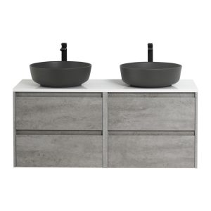 Тумба со столешницей EK-120-2-BL подвесная BelBagno KRAFT 120 Cemento Grigio