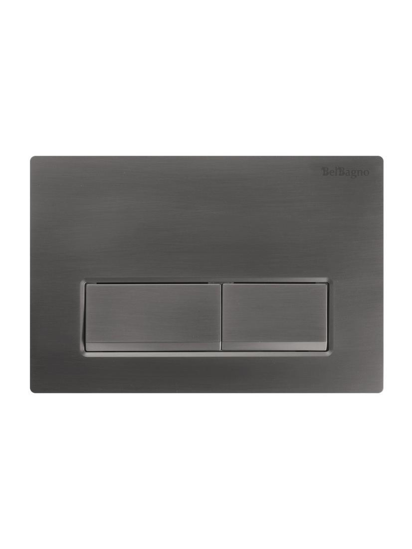 Кнопка смыва BelBagno BB-15R-GM, оружейная сталь